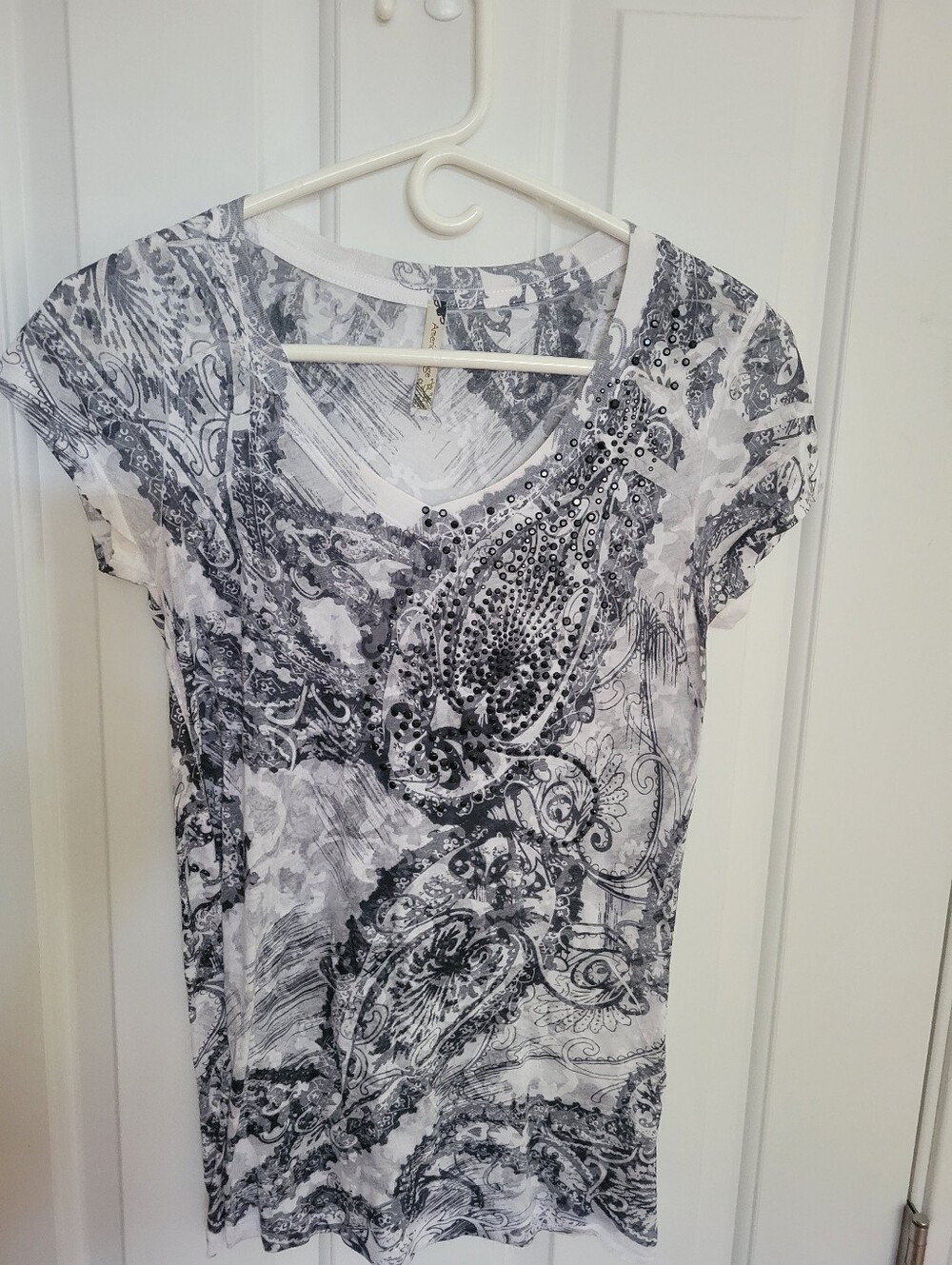 American Age Studded Burnout Style Top